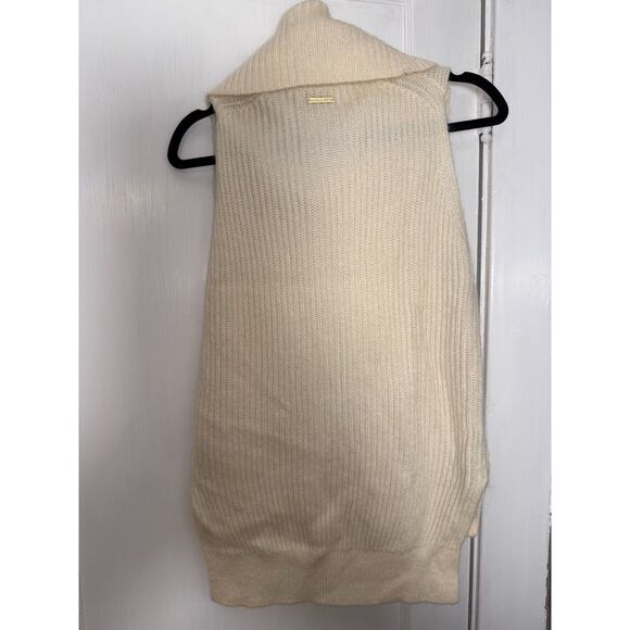 Michael Kors Merino Wool Alpaca Blend Sleeveless Cowl Neck Shaker Sweater - Picture 3 of 3